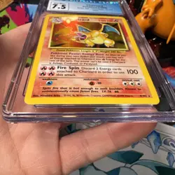 Charizard 4/102 Holo Rare - CGC NM+ 7.5 - Base Set Unlimited - Pokemon TCG 1999 - Image 3