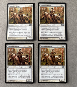 ATTENDED KNIGHT X4 4 4X Magic 2013 MTG Magic the Gathering Cards - Image 1