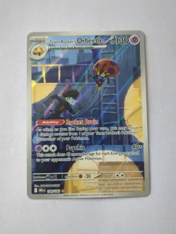 Team Rocket's Orbeetle 198/182 Destined Rivals Pokemon Card Illustration Rare - Image 1