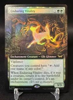 MTG FOIL Enduring Vitality Extended Art - Duskmourn: House of Horror #381 - NM - Image 1