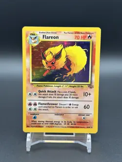 Pokemon TCG Flareon Jungle 3/64 Holo Unlimited Holo Rare - Image 1