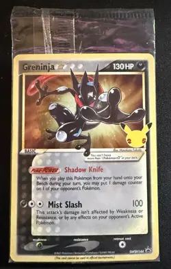 Greninja Gold Star Sealed Promo SWSH144 Celebrations Black Star Promo Pokemon - Image 1