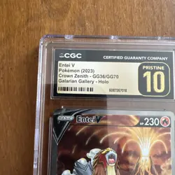 Pokemon Entei V Crown Zenith Graded Pristine 10 Ships In A Box Not Mailer - Image 5
