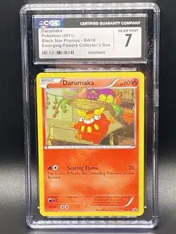 2011 Pokemon Darumaka Black & White Black Star Promo Holo #BW18 CGC Near Mint 7 - Image 1