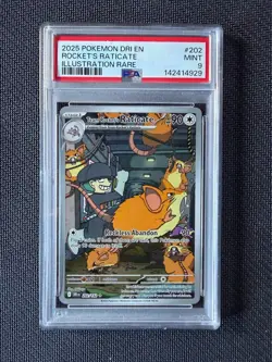 POKEMON TCG - DESTINED RIVALS - TEAM ROCKET'S RATICATE 202/182 - PSA 9 - Image 1