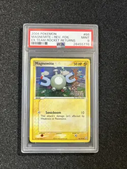 2004 POKEMON TEAM ROCKET RETURNS MAGNEMITE REV. FOIL 66/109 🤩 STAMPED PSA 9 🤩 - Image 1