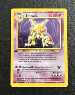 Pokemon TCG 1st Edition Simsala Base Set - Image 1