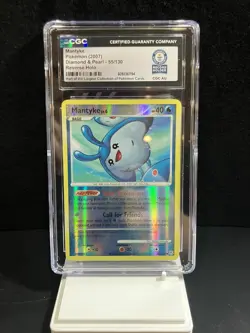 2007 POKEMON DIAMOND & PEARL #55 MANTYKE-REVERSE Holo Guinness World Records - Image 1