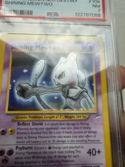 Pokemon Shining Mewtwo Neo Destiny 2002 PSA 7 holo shift - Image 3
