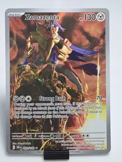 Pokemon 2025 Destined Rivals Zamazenta #201/182 Illustration Rare LP - Image 1