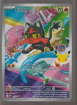 Litten MEP 044 Promo - Illustration Rare - Pokemon TCG: 30th Anniversary - NM - Image 1