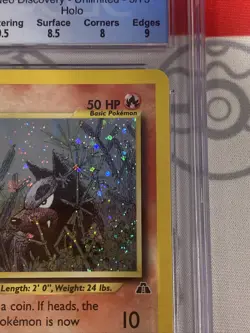 CGC 8.5 HOUNDOUR 5 NEO DISCOVERY HOLO POKEMON TCG WITH SUB-GRADES WOTC PSA 4077 - Image 3