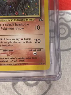 CGC 8.5 HOUNDOUR 5 NEO DISCOVERY HOLO POKEMON TCG WITH SUB-GRADES WOTC PSA 4077 - Image 4