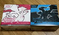 POKEMON CENTER SET S&V BLACK BOLT & WHITE FLARE ETB ELITE TRAINER BOX SEALED - Image 1