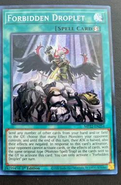 Yu-Gi-Oh! Forbidden Droplets MP22-EN254 1st Edition Secret Rare NM - Image 1