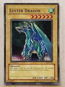 Yu-Gi-Oh Legacy of Darkness 1st Ed Super Rare Luster Dragon 2 LOD-050 Misprint - Image 1