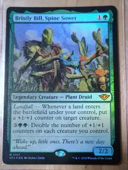 MTG Bristly Bill, Spine Sower FOIL Outlaws of Thunder Junction 157 NM FRESH PULL - Image 1