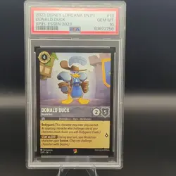 2023 DISNEY LORCANA EN P1-PROMO SPIEL ESSEN 2023 DONALD DUCK - MUSKETEER PSA 10 - Image 1