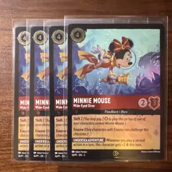 Disney Lorcana Minnie Mouse Wide-Eyed Diver PROMO - Cold Foil - 16/P1 - X4 - Image 1