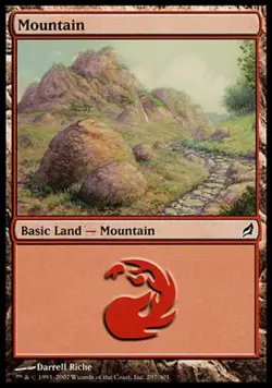 Mountain (297) -Foil Light Play MTG Lorwyn - Image 1