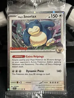 SEALED Hop’s Snorlax GameStop Stamped Promo Journey Together Pokemon TCG - Image 1