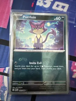 Pokemon: White Flare ENGLISH Purrloin 055/086 Reverse Holo Master Ball Pattern - Image 1