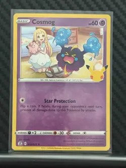 Cosmog 013/025 25th Anniversary Celebrations Pokemon Holo Foil Rare Nice! - Image 1