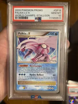 2009 POKEMON PSA 10 POP 2 WORLD CHAMPIONSHIPS PROMO STALLGON #DP18 PALKIA LV.X - Image 1