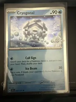 Cryogonal 047/191 Pokemon Holiday Calendar 2025 Festive Stamp Snowflake Sealed - Image 1