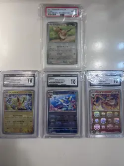 POKEMON MASTERBALL Reverse Holo PSA10, Cgc10, Evee Etc 2023 151 Set Japanese, - Image 1