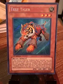 Yugioh Test Tiger LCGX-EN242 1st Edition Secret Rare Pack Fresh NM-M - Image 1