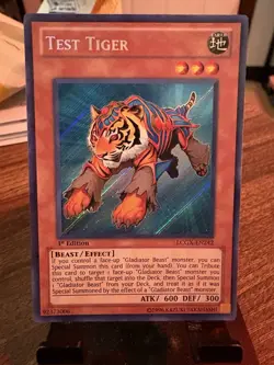 Yugioh Test Tiger LCGX-EN242 1st Edition Secret Rare Pack Fresh NM-M - Image 2