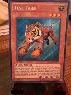 Yugioh Test Tiger LCGX-EN242 1st Edition Secret Rare Pack Fresh NM-M - Image 3