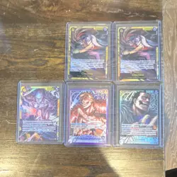 One Piece Card Game OP05 Leader Foil Alt Art Lot Crocodile Doflamingo - Image 1