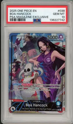 2025 One Piece English Boa Hancock PSA Magazine Exclusive #038 PSA 10 - Image 1