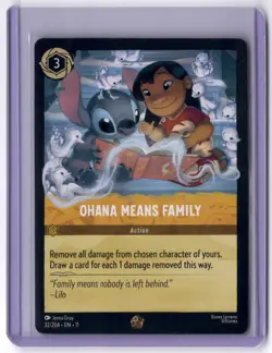Disney Lorcana Legendary Ohana Means Family 32/204 Winterspell Regular - Image 1