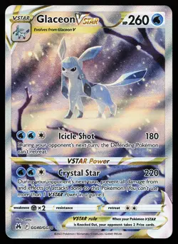 Glaceon VSTAR GG40/GG70 Ultra Rare Crown Zenith Pokemon Card - Image 1