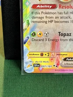 Pokemon Surging Sparks - Pikachu EX #057/191 Double Rare Tera Holo Card - Image 5