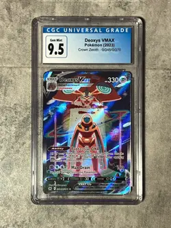 CGC 9.5 (new CGC 10) Pokemon Deoxys VMAX Full Art Crown Zenith #GG45/GG70 - Image 1