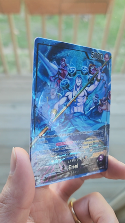 One Piece Enel Leader OP15 Proxy Card Double Sided Alt Art Holo Spotting - Image 2