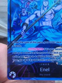 One Piece Enel Leader OP15 Proxy Card Double Sided Alt Art Holo Spotting - Image 5