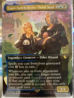 Emet-Selch of the Third Seat (Borderless) (Chocobo Track Foil) FIC NM - Image 1