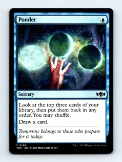 #159 2025 Tarkir: Dragonstorm Commander TDC * Ponder Common - Image 1