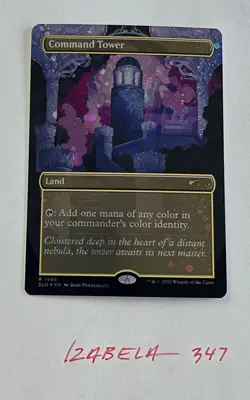 MTG Command Tower GALAXY FOIL Secret Lair Drop Series R#1496 NM/M - Image 1