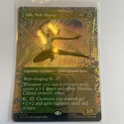MTG: Spider-Man - Silk, Web Weaver(Extended Art - Foil) - Rare - 0215 NM - Image 1