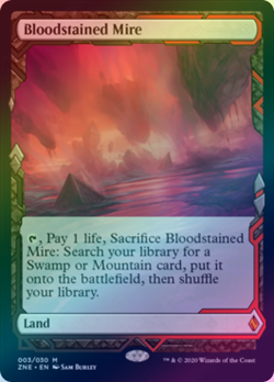 Foil Bloodstained Mire - Near Mint - MTG Zendikar Rising Expedition Lands - ZNE - Image 1