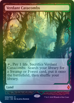 Foil Verdant Catacombs - Near Mint - MTG Zendikar Rising Expedition Lands - ZNE - Image 1