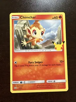 Chimchar 12/25 Non-holo NM Pokemon TCG McDonald’s 25th Anniversary Celebrations - Image 1