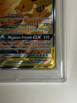 Eevee & Snorlax GX SM169 Tag Team Ultra Rare Pokemon Card Graded PSA 8 Mint - Image 3