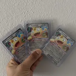 Pokemon TCG Perfect Order Meowth EX 062/088 Double Rare Holo NM Near Mint - Image 1